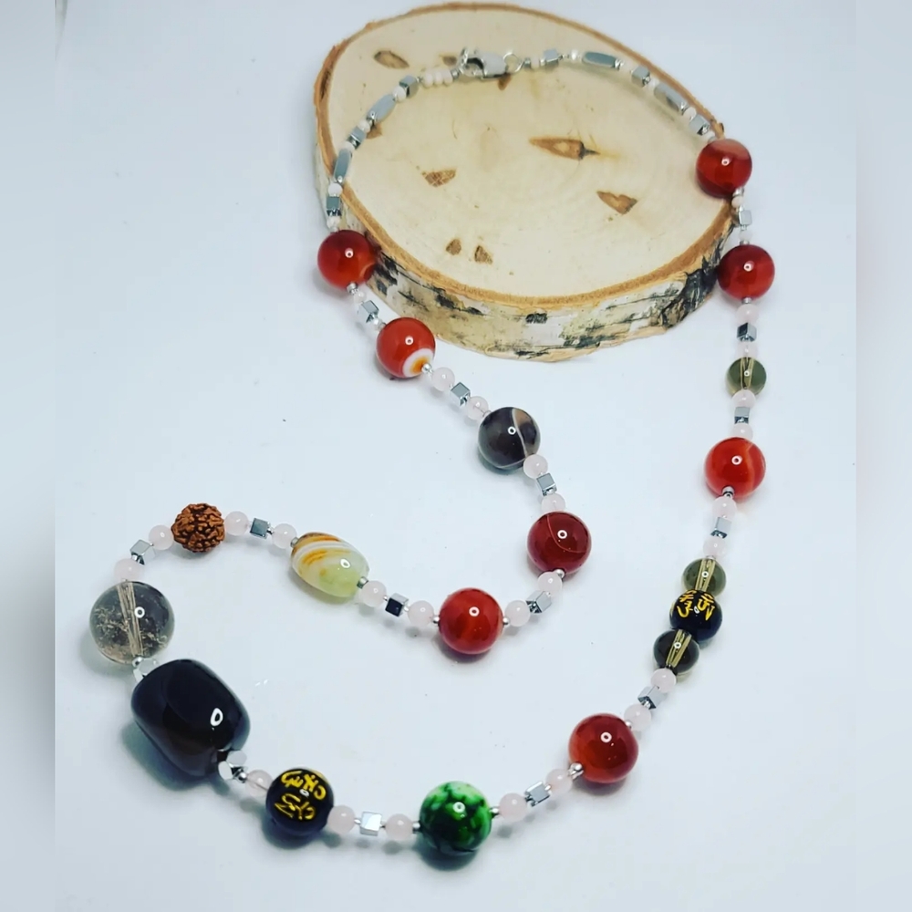 Mixed Crystal handcrafted necklace